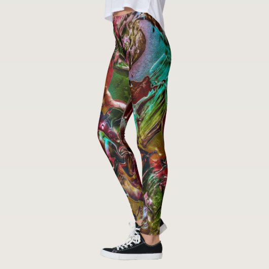 Leggings Peinture inspirée de la nature Splatter Arc-en-cie (Gauche)