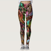 Leggings Peinture inspirée de la nature Splatter Arc-en-cie (Devant)