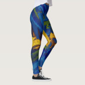 Leggings Peinture jaune bleu vert (Droite)