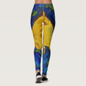 Leggings Peinture jaune bleu vert (Dos)