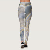 Leggings Peinture Liquide Gris Or Fluide (Dos)