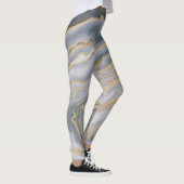 Leggings Peinture Liquide Gris Or Fluide (Droite)