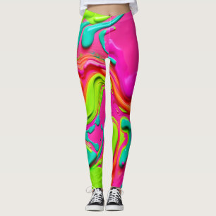 Leggings Peinture liquide vibrante