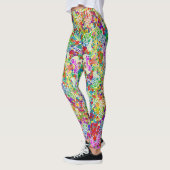 Leggings Peinture Main Spirales Points Colorés 2 (Gauche)