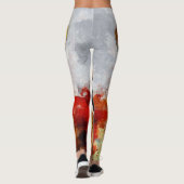 Leggings Peinture moderne à l'huile d'éléphant Abstraite (Dos)