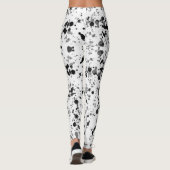 Leggings Peinture noire et blanche (Dos)