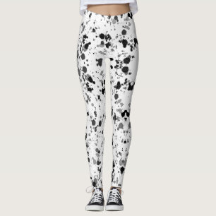Leggings Peinture noire et blanche