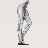 Leggings Peinture Peeling vintage : Mur blanc esthétique (Droite)