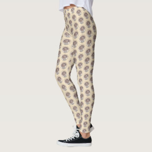 Leggings Peinture pointeur germanique à pois court - Chien
