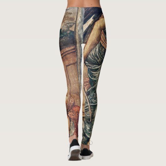 Leggings Peinture pré-raphaélite cupide et psychique (Dos)