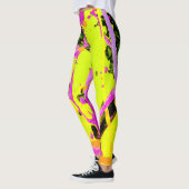 Leggings Peinture rose et dorée Abstraite (Gauche)