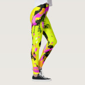 Leggings Peinture rose et dorée Abstraite (Droite)