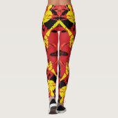 Leggings Peinture rouge, noire et brillante (Dos)
