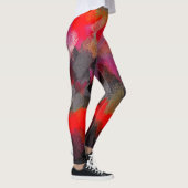 Leggings Peinture rouge noire rose (Droite)