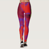 Leggings Peinture rouge violet (Dos)