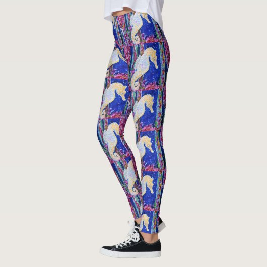 Leggings Peinture sur hippocampe (Gauche)