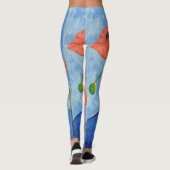 Leggings Peinture sur le pavot (Dos)