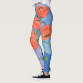 Leggings Peinture sur le pavot (Gauche)
