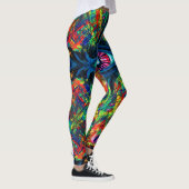 Leggings Peinture tordue et trompeuse (Droite)