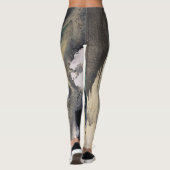 Leggings Peinture verte abstraite d'aquarelle (Dos)