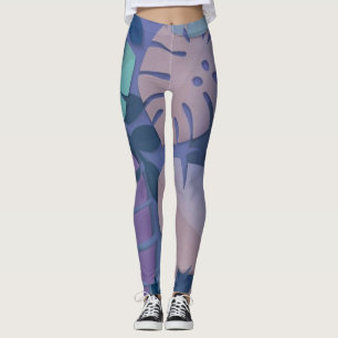 Leggings Peinture Vintage de la nature florale colorée