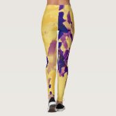 Leggings Peinture violet jaune (Dos)