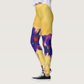 Leggings Peinture violet jaune (Gauche)