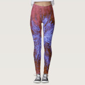 Leggings Peinture violette et rouge (Devant)