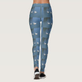 Leggings pélican blanc sur bleu (Dos)