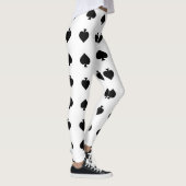 Leggings pelles noires sur le blanc (Droite)