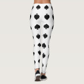 Leggings pelles noires sur le blanc (Dos)