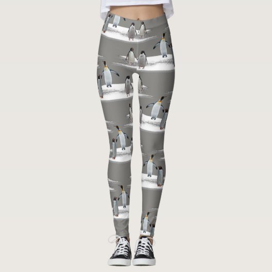 Leggings Penguin Iceberg Party (Gris) (Devant)