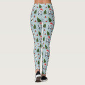 Leggings Penguin Père Noël Joyeux Joyeux motif d'arbre de N (Dos)