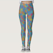 Leggings Penseelpatroon Retro (Voorkant)