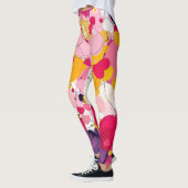 Leggings "Pensées d'amour aléatoires" - Abstrait coloré (Gauche)