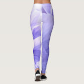 Leggings Pensées pourpres avec floral central jaune, photo (Dos)