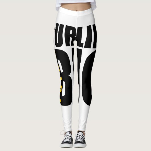 LEGGINGS PENSEZ AUX GRANDS DESSINS SPORTIFS DE COURBES (Devant)