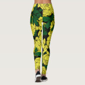 Leggings Peonies jaunes (Dos)