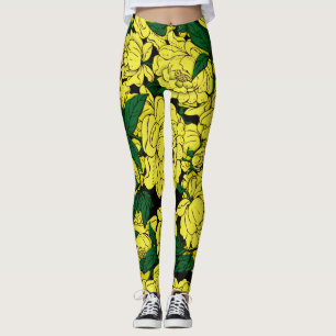 Leggings Peonies jaunes