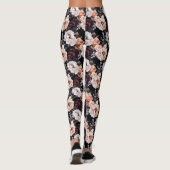 Leggings Peonies sombres Motif floral (Dos)