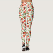 Leggings Pépites d'orange Aquarelle Motif Floral (Dos)