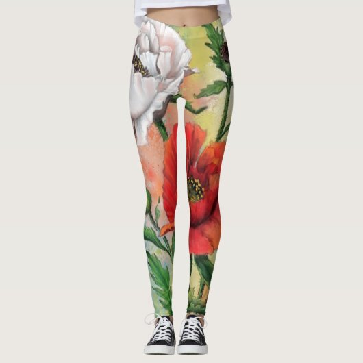 Leggings Pépites rouges blanches (Devant)