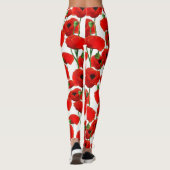 Leggings Pépites rouges modèle floral (Dos)