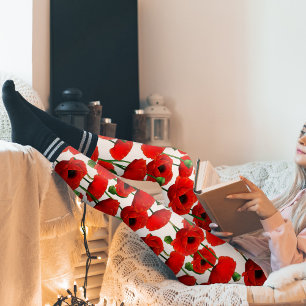 Leggings Pépites rouges modèle floral
