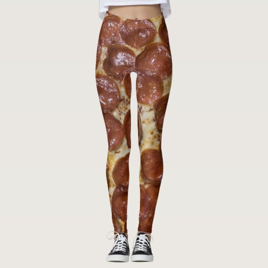 Leggings Pepperoni Pizza (Devant)