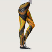 Leggings Pequeno mosaico amarelado transversal e deformado (Droite)