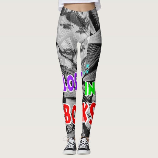 Leggings Perdu Dans Les Alphabets De Livres (Devant)