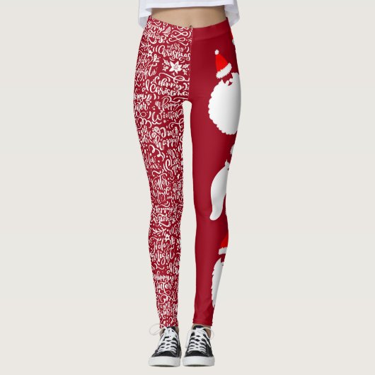 Leggings Père Noël avec lettres (Devant)