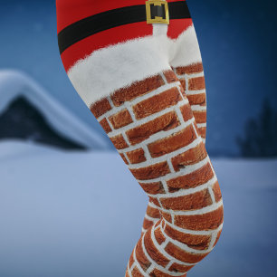Leggings Père Noël coincé dans le Festival de Noël amusant 