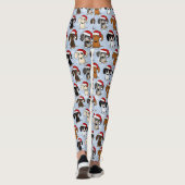 Leggings Père Noël Dachshunds mignon Chiens Wiener Noël (Dos)